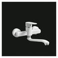 thumbnail image 4 of Mop Pool Faucet White Kitchen Tap Brass Sink Faucet Wall Mounted Kitchen Faucet Single Handle Washing Basin Hot & Cold Mixer Tap ,Effortless Installation, 4 of 6