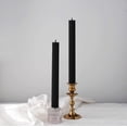thumbnail image 4 of PAMELIFE 2 Pack | 10" Premium Unscented Ribbed Wick Taper Candles, Tall Ribbon Wax Dinner Unscented Modern Home Décor Soy Wax Handmade 12 Hours candlesticks (Black), 4 of 5