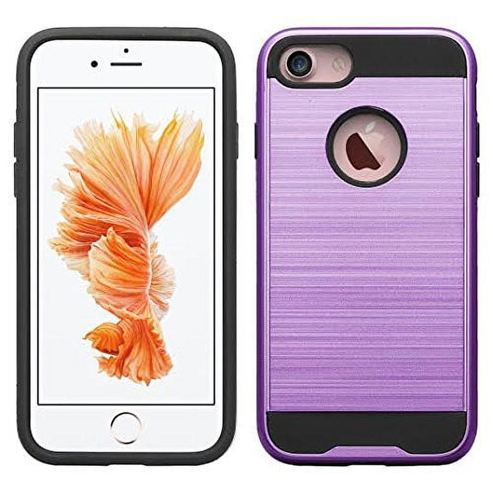 For Apple iPhone 8/7/6s/6 Plus Case, [10 FT Military Grade Drop Protection] [Non-Slip] Heavy Duty Shockproof Case for iPhone 7/8 Plus 5.5” Purple