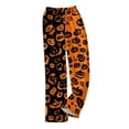 thumbnail image 6 of Trgacdwlo Women's Halloween Fleece Pajama Pants Funny Ghost Graphic Fuzzy Pj Pants for Women Fall Winter Warm Sleeping Pants Women, 6 of 7