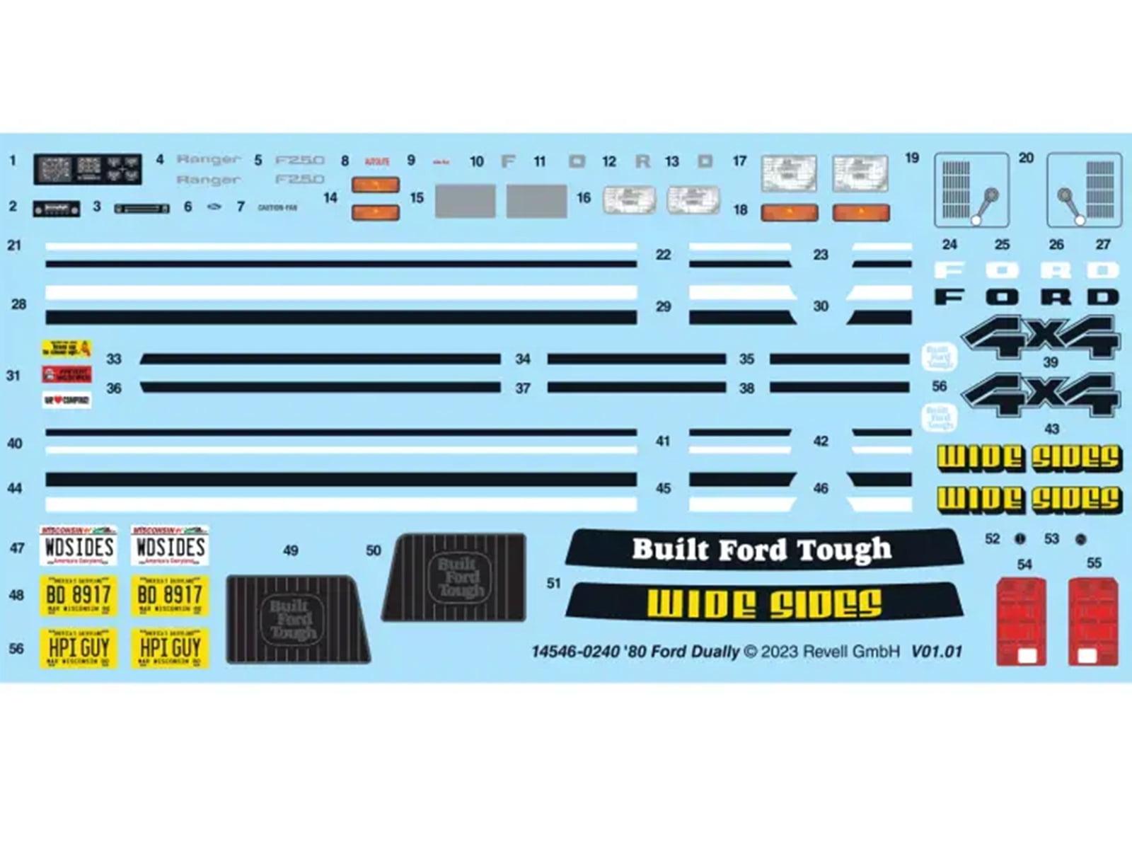 Revell 14546 1980 Ford Dually Pickup Truck 1:25 Scale 40-Piece Skill Level 4 Model Building Kit