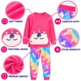 thumbnail image 5 of Sweet & Sassy Girls' Pajama Set - 2 Piece Velour Critter Sleep Shirt and Pajama Bottoms, 5 of 7
