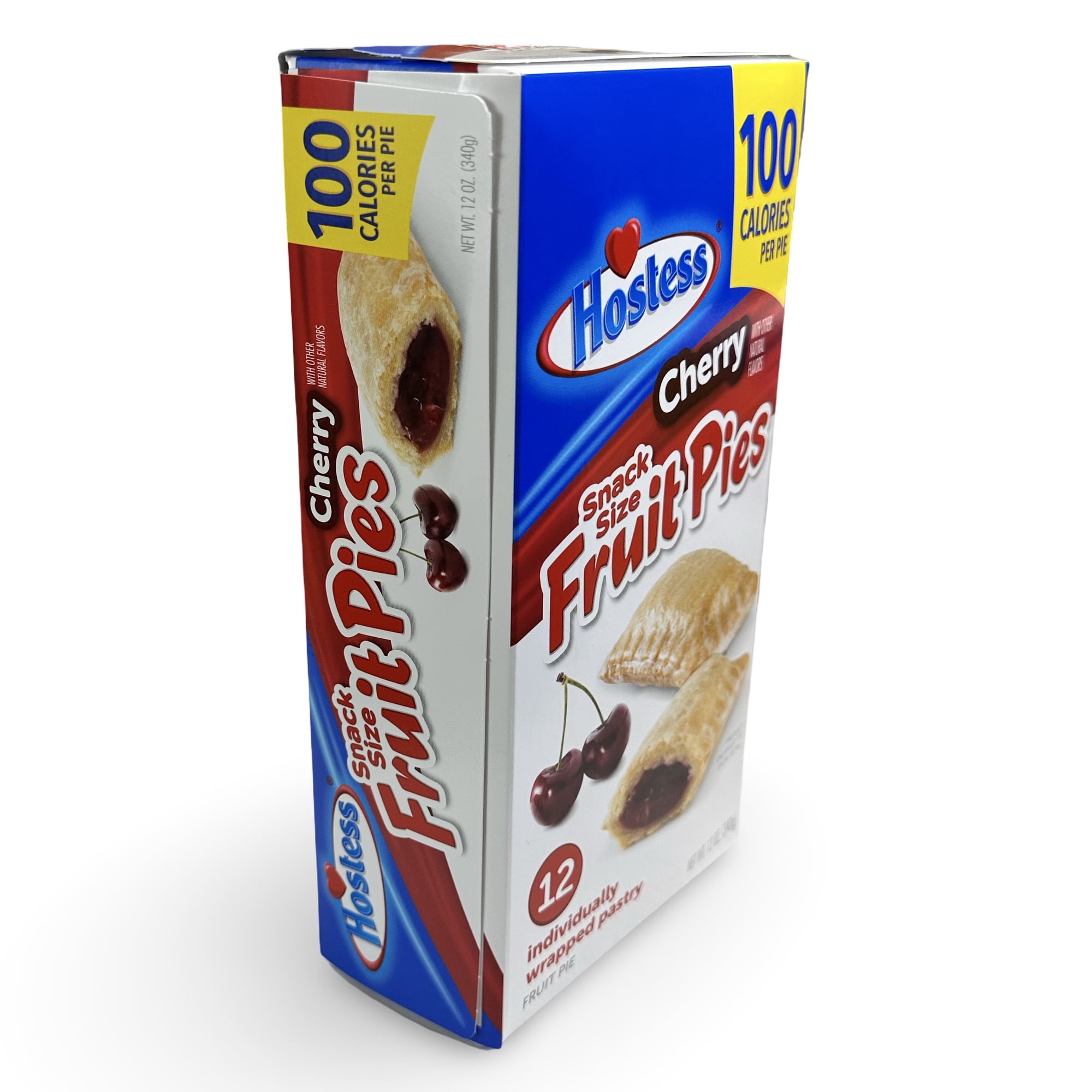 Hostess Snack Size 100 Calorie Mini Fruit Pies | 3-Pack, 12 Count Box | Cherry (36 Pies Total)