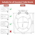 thumbnail image 5 of Nastarki Elongated Toilet Seat, Slow Close Wood Toilet Seats, Wooden Toilet Seats with Strong Alloy Hinges, 5 of 8