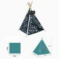thumbnail image 3 of Armarkat Cat Bed, Teepee Style - White & Black Paw Print, 3 of 6