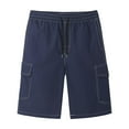 thumbnail image 1 of ohmzyzo Mens Swim Trunks Quick Dry Summer Beach Board Shorts Elastic Waist Drawstring Cargo Sweatshorts with Pockets, 1 of 3