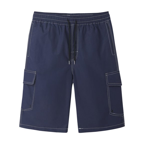 Clearance Clothes under $10.00 Ofreoo Men's Linen Casual Classic Short Drawstring Summer Beach Shorts