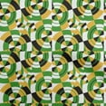 thumbnail image 1 of oneOone Cotton Cambric Green Fabric Geometrical Sewing Material Print Fabric By The Yard 42 Inch Wide, 1 of 4