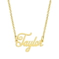 thumbnail image 1 of KISPER 18K Gold Plated Stainless Steel Personalized Name Pendant Necklace, Taylor, 1 of 6