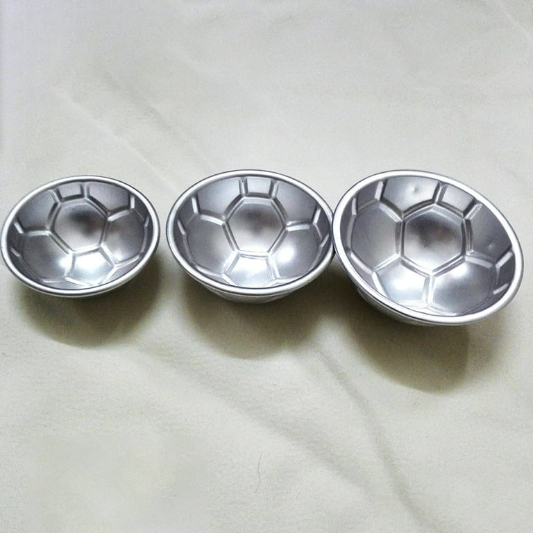 2pcs Aluminum Football Ball Cake Pan Tins Pastry Baking Mould Tray Decor  Tools