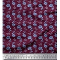 thumbnail image 1 of Soimoi Cotton Duck Fabric Waves,Leaves & Floral Artistic Printed Fabric 1 Yard 42 Inch Wide, 1 of 1