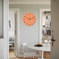 thumbnail image 4 of Wall Clock Solid Color Clocks PVC Silent Non-Ticking Battery Operated Decorative Orange Round Clock for Home Living Room Kitchen Bedroom Office School Wall Decor 10 Inch, 4 of 9
