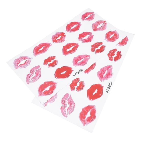 BESTONZON Red Valentine Lips Wall Sticker Adhesive Decoration for Home Shop Party Use