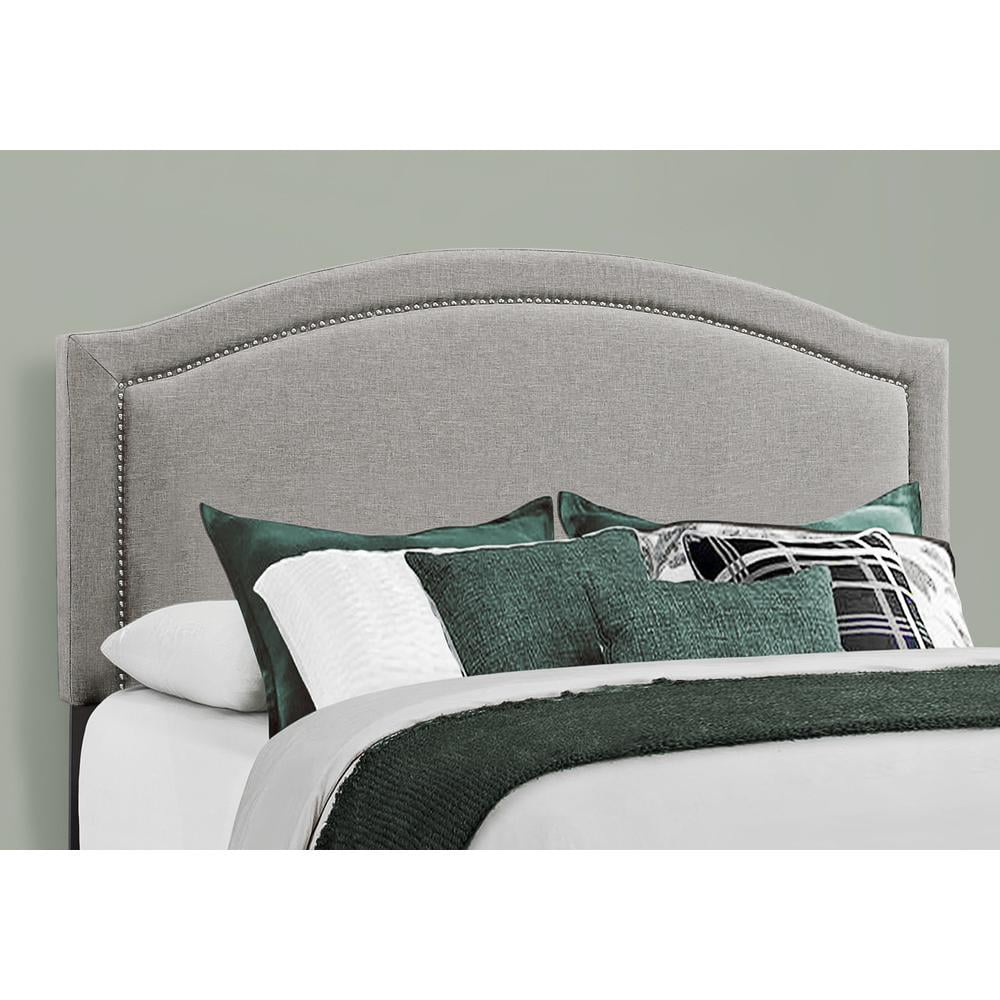 85.75" Gray Transitional Rectangular Bed Frame - Queen Size