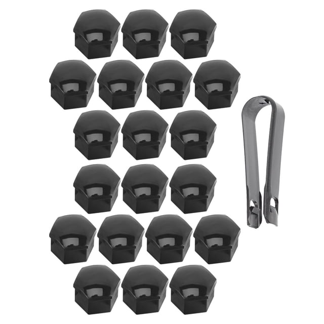 VERDANVERSE 40Ud Cubiertas Para Tuercas De Negras Para Autos Fabricadas En Nylon Con Instalación Rápida