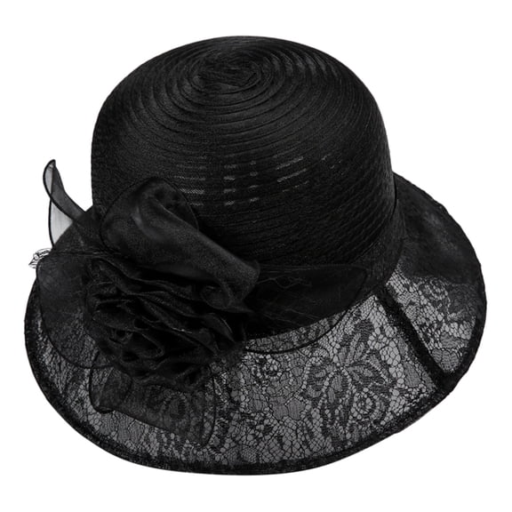 GZWYHT Fascinators Hats For Women，Tea Party Wedding Hat Organza Church Fascinator Bridal Bridal Wedding Church Dress Hat Sun Cap Flower Wide Brim Sun Hat