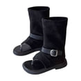 thumbnail image 2 of SBYOJLPB Childrens Cowgirl Cowboy Western Boots Summer Open-Toed Kids Mid Calf Boots Riding Shoes for Toddler/Little Kid/Big Kid, 2 of 7