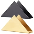 thumbnail image 4 of 2 porta servilletas de acero inoxidable, dispensador de pañuelos de papel de mesa, soporte triangular., 4 of 6