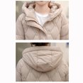 thumbnail image 3 of Puntoco Abrigo Moda Mujer Cremallera Manga Larga Abajo Chaqueta De Algodón Algodón Color Sólido Chaqueta Liquidación Puntoco Puntoco-1, 3 of 8
