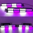 thumbnail image 6 of LE-JX 18" Traffic Advisor Purple/White 16 LED Dash Windshield Emergency Sun Visor Warning Strobe Light Bar, 6 of 7