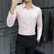 thumbnail image 3 of Camisas y blusas para hombre Tops formales para hombre Ropa sencilla Rojo Manga larga Negocios Músculo Estética Slim Fit Estilo coreano Cool S, 3 of 5