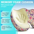 thumbnail image 5 of Premium Butterfly Pattern Memory Foam Seat Cushion Ergonomic Chair Pad for Office Chair, Car, Airplane & Bleachers Sciatica, Tailbone Hip & Back Pain Relief - Chair Cushion for Long Office Workers., 5 of 5