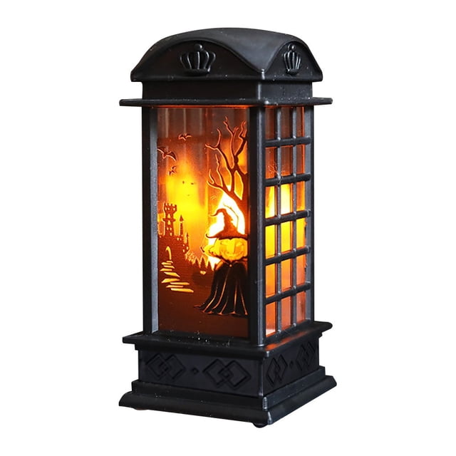Style A Halloween Led Lantern Retro Battery Operated Light For Door Room Party Decoration With Spooky Design As shown