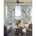 thumbnail image 4 of Spring Floral Blackout Curtains 2 Panels Watercolor Flowers Green Leaves Romantic Farmhouse Thermal Insulated Grommet Window Curtains for Bedroom Living Room 42"x45", 4 of 9
