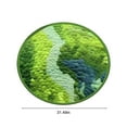 thumbnail image 2 of Non Slip Bath Rugs, Hwkond Round Green Moss Carpet, Imitation, Floor Mat For Bedroom And Living Room, Non-Slip Balcony Hanging Basket Floor Mat, Bedside Blanket For Bedroom,Green,31.5in, 2 of 8