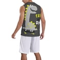 thumbnail image 2 of Naloa Cute Dinosaur Basketball Jersey Reversible Men's Mesh Athletic Sports Shirts Training Practice S-4XLMedium, 2 of 6