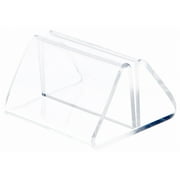 Plymor Clear Acrylic Pinch-Style Sign Clip Display with Label Front, 2" W x 1.875" D x 1.25" H (2 Pack)