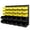 YELLOW BLACK, variant on ZEUKMXOO 2 Colors Wall Mounted Screw Organizer, Storage Bins for Small Parts, Bolt Bin Organizer Garage Plastic Shop Tool for Garage Storage, 25.2"L x 6.5"W x 16.1"H, (Yellow+Black 30PCS)
