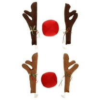 Niceauty 2 Sets Christmas Decor Supplies Car Reindeer Antlers for Driving Holiday