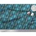 thumbnail image 3 of Soimoi Blue Rayon Fabric Paisley Geometric Printed Fabric 1 Yard 42 Inch Wide, 3 of 3