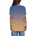 thumbnail image 4 of Ruimatai Women's Casual Short Sleeve V-Neck T-Shirt Soft Breathable Comfortable Stretch Fit Basic Solid Color Tee Top for Everyday Wear, 4 of 6