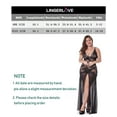 thumbnail image 5 of LINGERLOVE Women's Plus Size Lingerie Sexy Split Maxi Long Nightgown Sheer Dress, 5 of 6