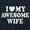 Navy, variant on I Love My Awesome Wife Cute Husband Men's Big & Tall Crewneck Graphic Tee Brisco Brands 2X