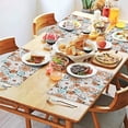 thumbnail image 2 of Pioneer Flower Floral Print Pattern Summer Placemats Table Placemats Set Of 4-Linen Kitchen Washable Placemats Table Mats 12x18 Inch Non-Slip Heat Resistant, 2 of 6