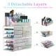 thumbnail image 2 of Organizador de maquillaje Awenia apilable con 8 cajones, paquete de 3, 2 of 8