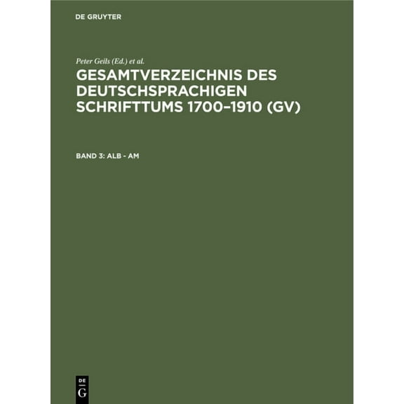 Alb - Am, (Hardcover)