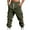 Army Green, variant on Men’s Athletic Cargo Sweatpants with Drawstring Waist Large Side Pockets Jogger Fit Striped Leg Casual Sportswear Pants
