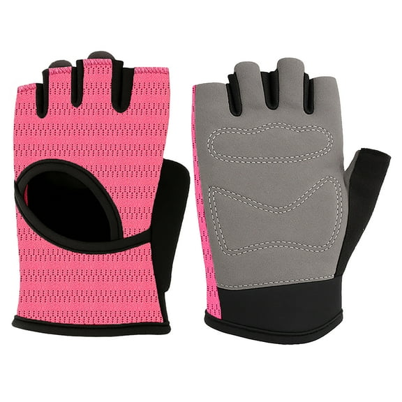 LH-SP Breathable Open-Back Workout Gloves Half Finger Gym Training Gloves for Outdoor Fitness and Weightlifting