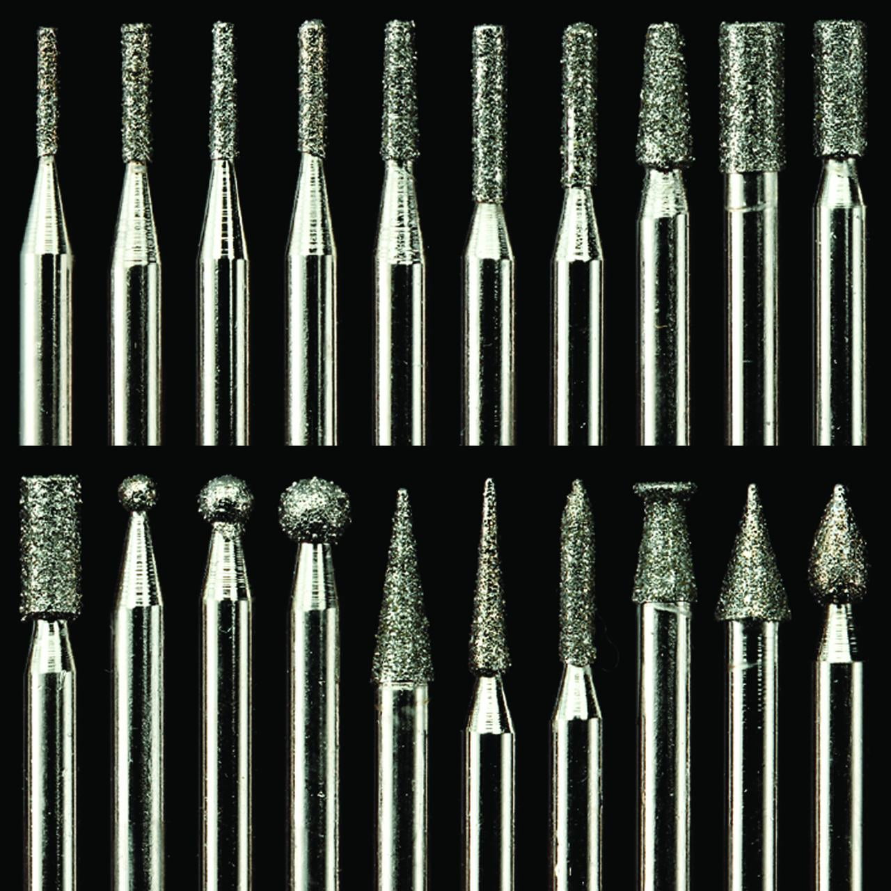 Complete 20 PC Carving Burr Set 1/8" Shank