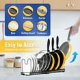 thumbnail image 4 of Werseon 2 Pack Expandable Pot Lid Rack Organizer, Pans Organizer Rack, Pots and Pans Organizer Rack Cookware Set Organizer, 4 of 9