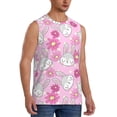 thumbnail image 2 of Fotbe Sunflower Rabbit Men's Camiseta sin Mangas Estampada para Hombres, Playera Casual para Gimnasio, Entrenamiento, Playa-Small, 2 of 7