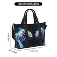 thumbnail image 2 of Travel Duffle Bag Futuristic Blue Light White Tiger Travel Tote Bags Carry on Luggage Waterproof Weekender Bags with Top Handle Adjustable Shoulde Strap for Travel Gym, 2 of 5
