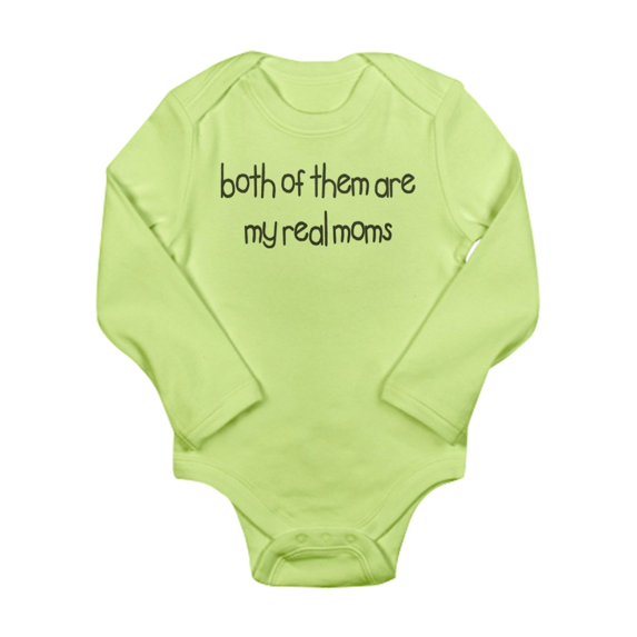 CafePress - Both Of Them Are My Real Moms Body Suit - Long Sleeve Infant Bodysuit