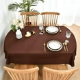 thumbnail image 3 of Small Oval Tablecloth 54 x 72 Inch Washable Fabric Table Cloth Solid Chocolate Table Cover for Dining Wedding Party Banquet Tabletop Decoration, 3 of 6
