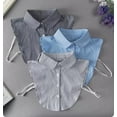 thumbnail image 4 of YooGuoGuo Striped Detachable Fake Collar Half Shirt Blouse Dickey Collar Faux False Collar Elegant for Women Girls, 4 of 4