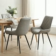 thumbnail image 6 of Cortesi Home Ellie Dining Chairs in Gray faux Leather, Set of 2, 6 of 10